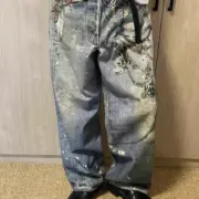 【現貨】Acne Studios 24SS 塗鴉滿版dirtyfit 噴墨baggy 3D印花 直筒牛仔褲長褲工裝褲 1981M：圖片 6