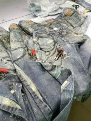 【現貨】Acne Studios 24SS 塗鴉滿版dirtyfit 噴墨baggy 3D印花 直筒牛仔褲長褲工裝褲 1981M：圖片 8