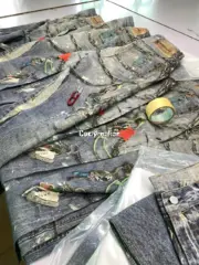 【現貨】Acne Studios 24SS 塗鴉滿版dirtyfit 噴墨baggy 3D印花 直筒牛仔褲長褲工裝褲 1981M：圖片 9