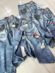 【現貨】Acne Studios 24SS 塗鴉滿版dirtyfit 噴墨baggy 3D印花 直筒牛仔褲長褲工裝褲 1981M：圖片 13