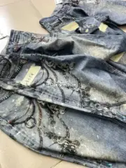 【現貨】Acne Studios 24SS 塗鴉滿版dirtyfit 噴墨baggy 3D印花 直筒牛仔褲長褲工裝褲 1981M：圖片 14