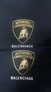 【現貨】BLC 25SS x Lamborghini 聯名 車標印花短袖T恤 黑色 Boxy版型：圖片 11