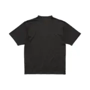 巴黎 BLC 24SS 水鑽燙鑽皇冠logo 小破壞 簡約素色 短袖T恤 黑色：圖片 3