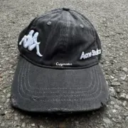 【現貨】Acne Studios x Kapa 25SS 聯名logo刺繡 老帽棒球帽鴨舌帽帽子 水洗做舊：圖片 2