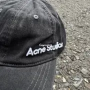 【現貨】Acne Studios x Kapa 25SS 聯名logo刺繡 老帽棒球帽鴨舌帽帽子 水洗做舊：圖片 3