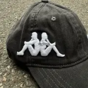 【現貨】Acne Studios x Kapa 25SS 聯名logo刺繡 老帽棒球帽鴨舌帽帽子 水洗做舊：圖片 4