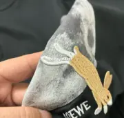 【現貨】【全套包裝】LOWE x Suna Fujita 25SS 聯名 兔子月兔滿月刺繡 短袖T恤 黑色：圖片 14