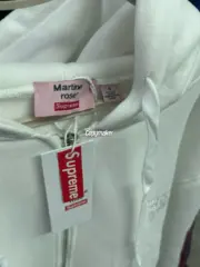 【預售】Sup x Martine Rose FW24 聯名 後背大印花 拉鍊夾克連帽外套 白色：圖片 10