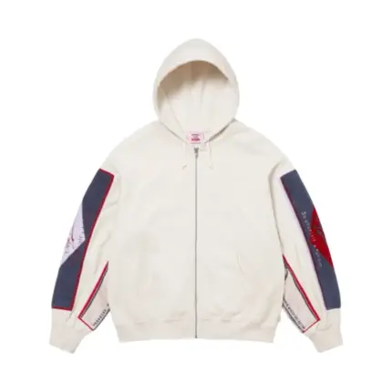 【預售】Sup x Martine Rose FW24 聯名 後背大印花 拉鍊夾克連帽外套 白色