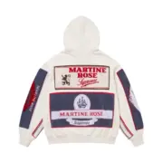 【預售】Sup x Martine Rose FW24 聯名 後背大印花 拉鍊夾克連帽外套 白色：圖片 2