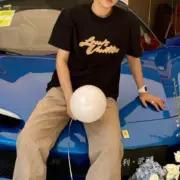 【現貨】1V 25SS 毛巾繡logo字母 背面小logo 短袖T恤 黑/白：圖片 9