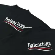 【現貨】巴黎 BLC 22FW Political Campaign 小破壞 可樂刺繡 波浪 短袖T恤 黑色：圖片 8