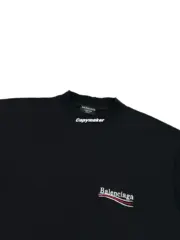 【現貨】巴黎 BLC 22FW Political Campaign 小破壞 可樂刺繡 波浪 短袖T恤 黑色：圖片 11