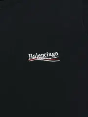 【現貨】巴黎 BLC 22FW Political Campaign 小破壞 可樂刺繡 波浪 短袖T恤 黑色：圖片 12