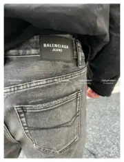 巴黎 BLC 22FW The Lost Tape 作舊水洗 喇叭牛仔褲 直筒褲 長褲：圖片 10