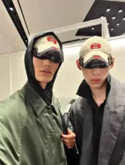 【預售】巴黎 BLC 25SS Unity Sports 雙環logo雙帽檐棒球帽鴨舌帽老帽帽子 水洗做舊拼色：圖片 4