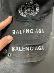 【現貨】巴黎 BLC 23SS 紐交所秀款 雙B麥穗徽章 作舊破壞塗鴉 刺繡 老帽 鴨舌帽 棒球帽 帽子：圖片 5