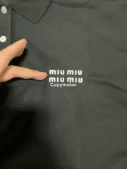 M1U M1U 24SS 繆繆 刺繡字母logo 經典款 素色簡約 Polo衫短袖T恤：圖片 11