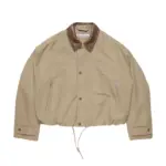 【現貨】Acne Studios 25SS 巴恩風 皮領拼接棉服夾克外套 短寬版型