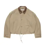 【現貨】Acne Studios 25SS 巴恩風 皮領拼接棉服夾克外套 短寬版型