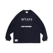 【預售】WTAPS 25SS ACADEMY LS CTPL 印花字母 經典素色長袖T恤 藏青/白色：圖片 3