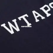 【預售】WTAPS 25SS ACADEMY LS CTPL 印花字母 經典素色長袖T恤 藏青/白色：圖片 4