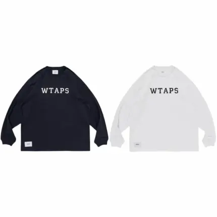 【預售】WTAPS 25SS ACADEMY LS CTPL 印花字母 經典素色長袖T恤 藏青/白色