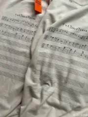 【現貨】【過驗】巴黎 BLC 24FW 音符五線譜 水洗做舊 破壞 圓領衛衣大學T長袖：圖片 8