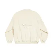 【現貨】【過驗】巴黎 BLC 24FW 音符五線譜 水洗做舊 破壞 圓領衛衣大學T長袖：圖片 3