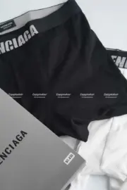 巴黎 BLC 22SS Men’s Boxer 字母 內褲 四角褲 內搭褲 黑白兩色一組：圖片 10