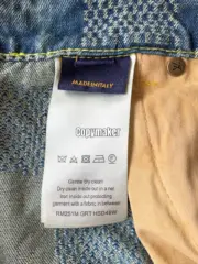 【預售】1V 24FW 經典棋盤格滿版 水洗做舊 直筒牛仔褲長褲工裝褲 藍色：圖片 13