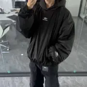 【現貨】巴黎 BLC 24FW 滑雪系列 3B刺繡 防水防風保暖 搖粒絨 套頭衝鋒衣風衣夾克帽T：圖片 2