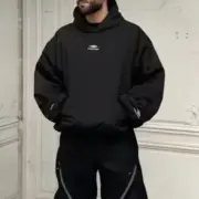 【現貨】巴黎 BLC 24FW 滑雪系列 3B刺繡 防水防風保暖 搖粒絨 套頭衝鋒衣風衣夾克帽T：圖片 4