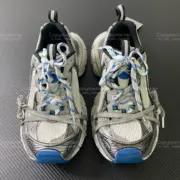 【預售】巴黎 BLC 3XL 時尚復古作舊 增高 老爹鞋 休閒鞋 XXXL 藍銅 白藍：圖片 14