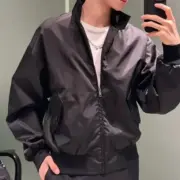 【現貨】PRA 25FW Re-Nylon 再生尼龍 三角標 哈靈頓夾克棉服外套風衣：圖片 5