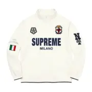 【預售】SUP FW22 Week 1 Milano Half Zip Pullover 半拉鏈徽章刺繡衛衣長袖大學T 黑/白：圖片 3