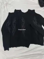 【預售】【福利回饋】 巴黎 BLC 24FW 秀款 Y2K系列 龍紋圖騰破壞 針織外套針織衫拉鍊毛衣外套：圖片 10