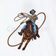 1V 24FW 西部牛仔套索 正反面LOGO刺繡 短袖T恤：圖片 10