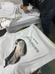 【618新品】【福利回饋】巴黎 BLC 25SS Basketball Sneaker 籃球鞋印花短袖T恤 米色：圖片 11