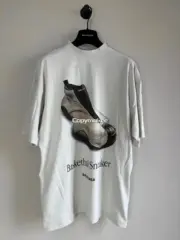 【618新品】【福利回饋】巴黎 BLC 25SS Basketball Sneaker 籃球鞋印花短袖T恤 米色：圖片 14