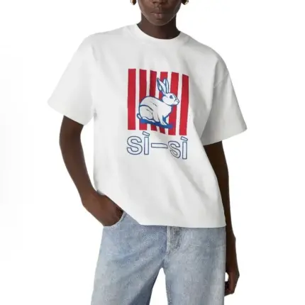 【618新品】【福利回饋】BV家 25SS 兔子小白兔 動物印花 簡約 短袖T恤 白色