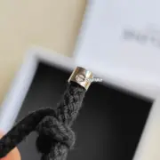 【預售】【新年福利】【過驗】CELIN 凱旋門 經典logo  手鏈手環手繩 經典款 黑色：圖片 8