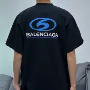 巴黎 BLC 24SS 衝浪 雙面logo 開裂印花爆裂紋 小破壞 短袖T恤：圖片 7