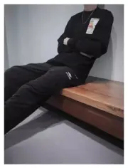 【現貨】巴黎 BLC 22FW 3B Sporty 刺繡logo 尼龍 直筒休閒褲運動褲長褲：圖片 5