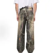 【現貨】【2026新年福利】Acne Studios 26SS 新年限定 黑金鍊條3D印花 牛仔褲工裝褲 1981M：圖片 3