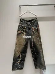 【現貨】【2026新年福利】Acne Studios 26SS 新年限定 黑金鍊條3D印花 牛仔褲工裝褲 1981M：圖片 10