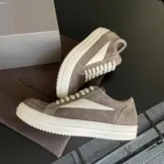 【預售】Rick Owens 侵權vans款 小牛皮板鞋 休閒鞋 麂皮棕 RO：圖片 4