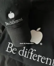 巴黎 BLC 蘋果刺繡 be different 老帽 鴨舌帽 棒球帽 帽子：圖片 4