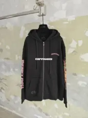 【現貨】Chrome Hearts x DEADLY DOLL 聯名 字母十字架比基尼 拉鍊衛衣夾克連帽外套 黑色：圖片 9