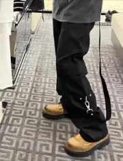 【預售】【福利回饋】GVC x MMW 24FW 秀款聯名 羊毛 可拆卸 綁帶工裝褲西裝褲七分褲褲子：圖片 4